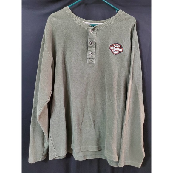 Lot, Harley Davidson Embroidered Mens LS Shirts, XL - Picture 4 of 9